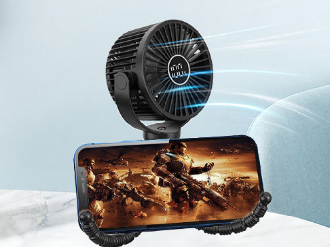 Wholesale Outdoor Ceiling Fan | Rechargeable Stroller Fan |12000mAh Battery 4-in-1 Function 
