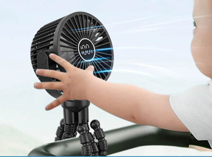 Wholesale Outdoor Ceiling Fan | Rechargeable Stroller Fan |12000mAh Battery 4-in-1 Function 
