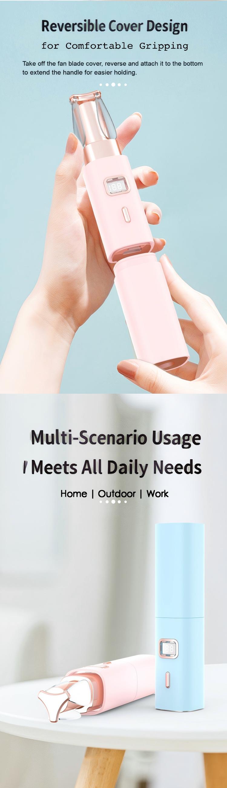 New Lipstick Mini Fan, 2000mAh Quiet Pocket Fan with Flashlight & Power Bank YH-F027 New Lipstick Mini Fan, 2000mAh Quiet Pocket Fan with Flashlight & Power Bank YH-F027