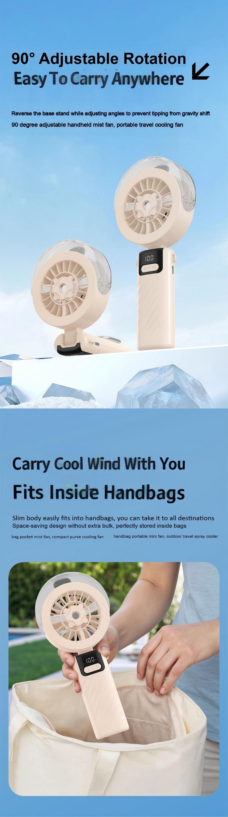 JC Mist Handheld Cooling Fan Wholesale 100 Speed Foldable Portable Spray Mini Air Cooler Fan JC Mist Handheld Cooling Fan Wholesale 100 Speed Foldable Portable Spray Mini Air Cooler Fan