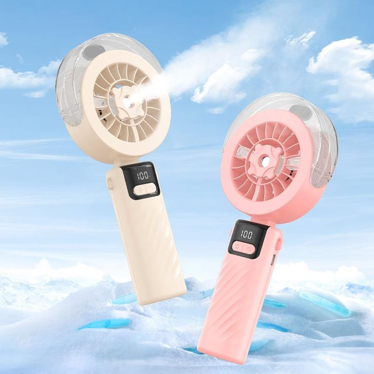 JC Mist Handheld Cooling Fan Wholesale |100 Speed Foldable | 3000mAh | Ready to Go Within 24H