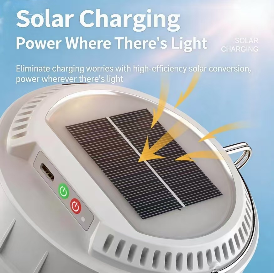 Wholesale 2400 mAh Rechargeable Solar Camping Light with Colorful String Lights for Outdoor Night
