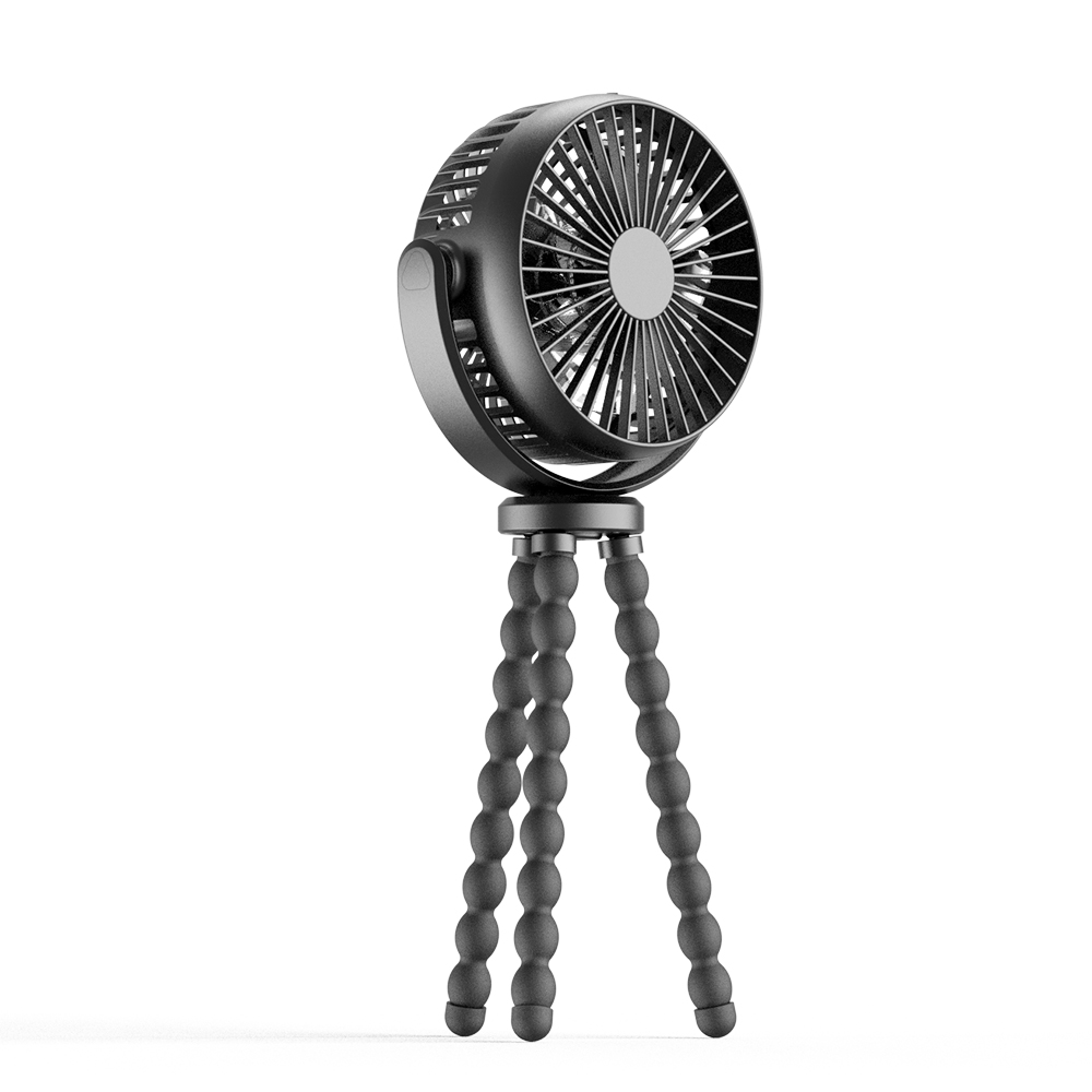 Octopus Baby Stroller Clip Fan, Protective Mesh Quiet Rechargeable Fan for Stroller & Crib