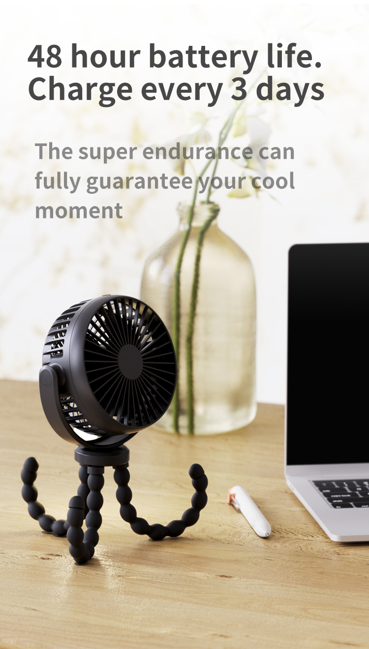 Octopus Baby Stroller Clip Fan, Protective Mesh Quiet Rechargeable Fan for Stroller & Crib Octopus Baby Stroller Clip Fan, Protective Mesh Quiet Rechargeable Fan for Stroller & Crib