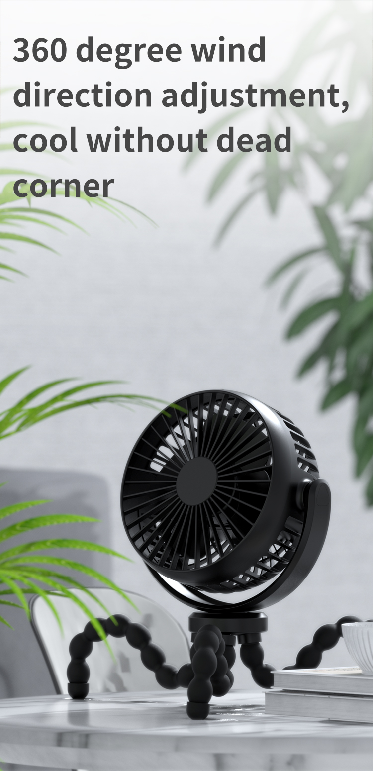 Octopus Baby Stroller Clip Fan, Protective Mesh Quiet Rechargeable Fan for Stroller & Crib Octopus Baby Stroller Clip Fan, Protective Mesh Quiet Rechargeable Fan for Stroller & Crib