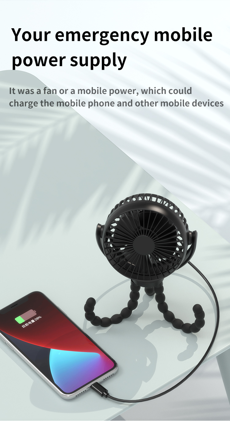Octopus Baby Stroller Clip Fan, Protective Mesh Quiet Rechargeable Fan for Stroller & Crib Octopus Baby Stroller Clip Fan, Protective Mesh Quiet Rechargeable Fan for Stroller & Crib