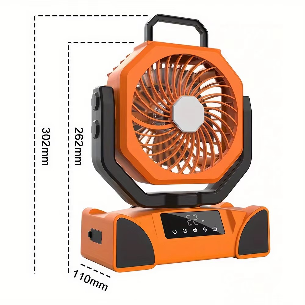 Bulk Portable Cordless Camping Fan with LED Light 5 Speeds 270° Rotation for Car Outdoor Fishing Use Bulk Portable Cordless Camping Fan with LED Light 5 Speeds 270° Rotation for Car Outdoor Fishing Use