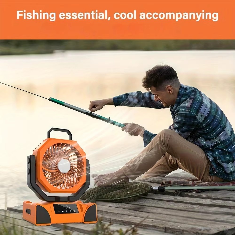 Bulk Portable Cordless Camping Fan with LED Light 5 Speeds 270° Rotation for Car Outdoor Fishing Use Bulk Portable Cordless Camping Fan with LED Light 5 Speeds 270° Rotation for Car Outdoor Fishing Use