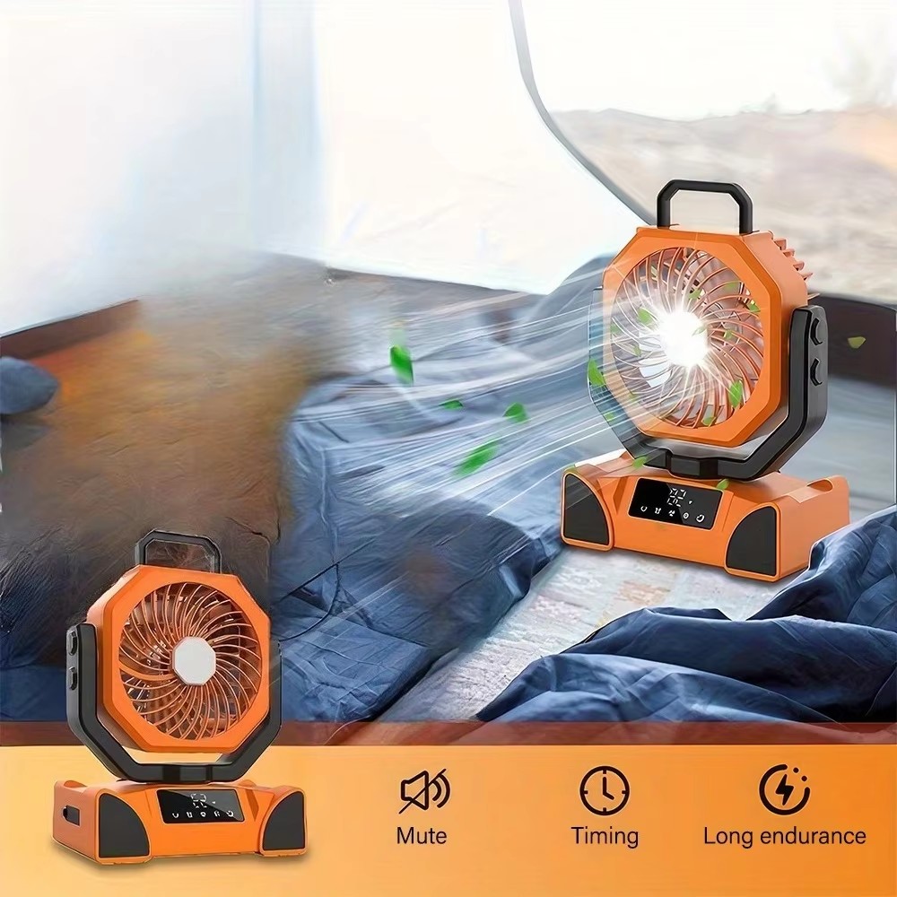Bulk Portable Cordless Camping Fan with LED Light 5 Speeds 270° Rotation for Car Outdoor Fishing Use Bulk Portable Cordless Camping Fan with LED Light 5 Speeds 270° Rotation for Car Outdoor Fishing Use