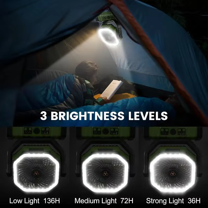 20000mAh Camping Fan Supplier OEM LED Light Remote Control for Outdoor Tent Car and RV