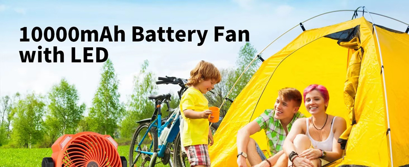 10000mAh Camping Fan Bulk Customized LED Light Remote Control for Outdoor Tent Car and RV