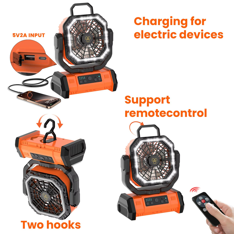 20000mAh Camping Fan Wholesale ODM LED Light Remote Control for Outdoor Tent Car and RV 20000mAh Camping Fan Wholesale ODM LED Light Remote Control for Outdoor Tent Car and RV