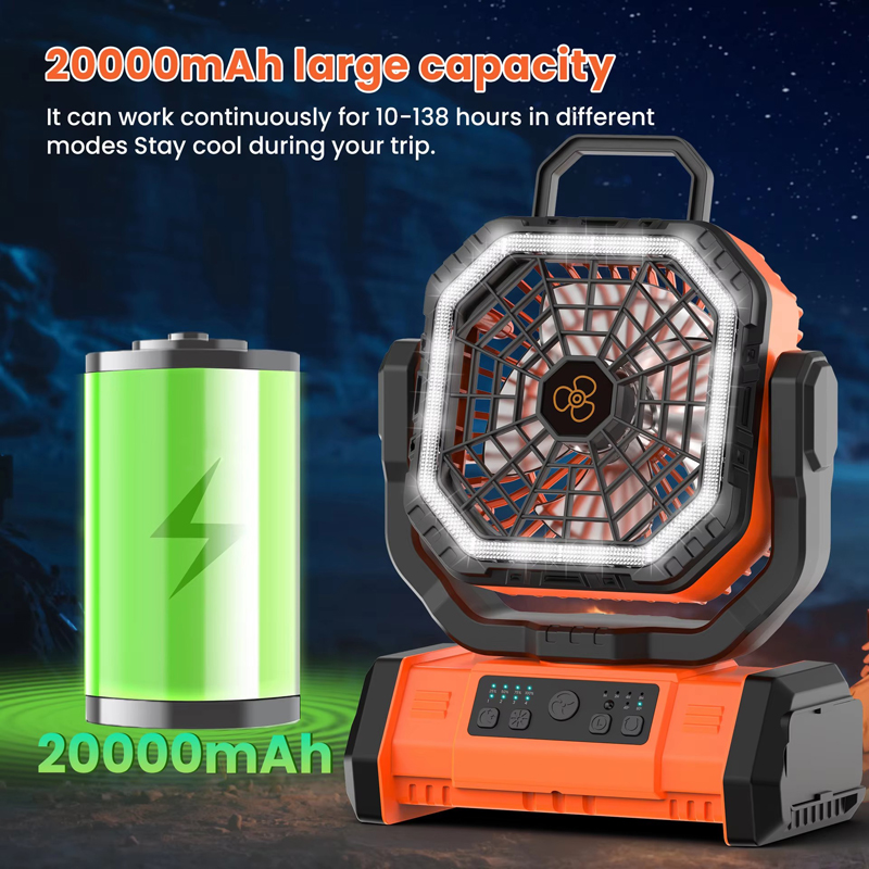 20000mAh Camping Fan Wholesale ODM LED Light Remote Control for Outdoor Tent Car and RV 20000mAh Camping Fan Wholesale ODM LED Light Remote Control for Outdoor Tent Car and RV