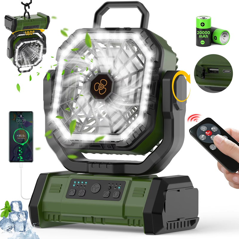 20000mAh Camping Fan Wholesale ODM LED Light Remote Control for Outdoor Tent Car and RV 20000mAh Camping Fan Wholesale ODM LED Light Remote Control for Outdoor Tent Car and RV