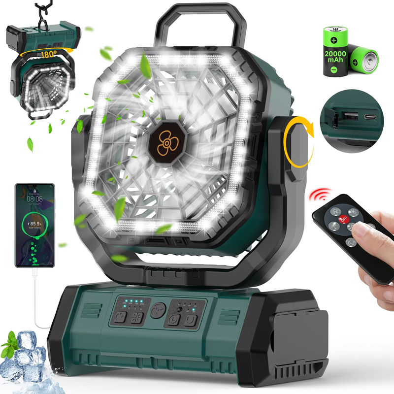20000mAh Camping Fan Wholesale ODM LED Light Remote Control for Outdoor Tent Car and RV 20000mAh Camping Fan Wholesale ODM LED Light Remote Control for Outdoor Tent Car and RV