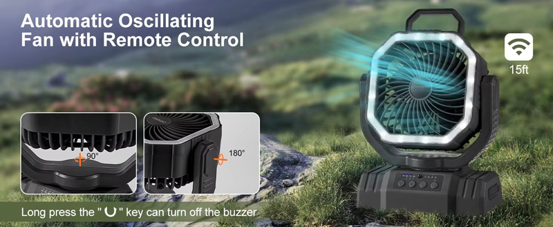 Wholesale Customized Camping Fan LED Light Remote 4 Speed 30H Battery USB Type C for Outdoor Tent RV Wholesale Customized Camping Fan LED Light Remote 4 Speed 30H Battery USB Type C for Outdoor Tent RV