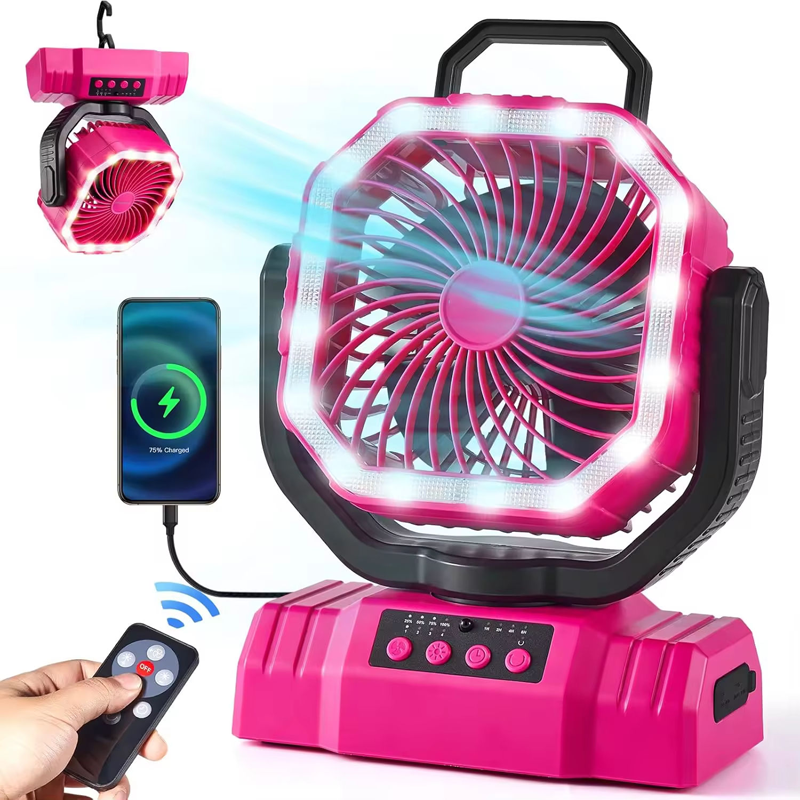 Wholesale Customized Camping Fan LED Light Remote 4 Speed 30H Battery USB Type C for Outdoor Tent RV Wholesale Customized Camping Fan LED Light Remote 4 Speed 30H Battery USB Type C for Outdoor Tent RV