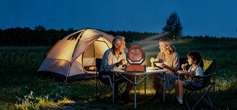 Supplier OEM Camping Fan 20000mAh LED Light Remote 4 Speed Timer 68H Runtime for Outdoor Tent RV Car