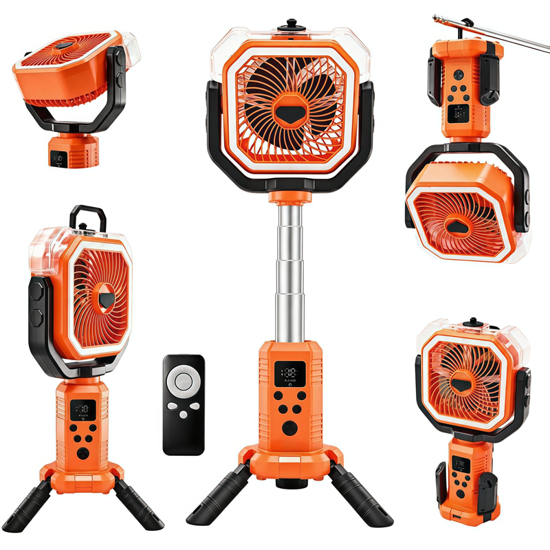 Wholesale Customized Misting Camping Fan 20000mAh Tripod LED Light Remote for Outdoor Tent RV
