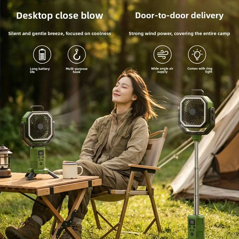 Wholesale Customized Camping Fan Telescopic Tripod LED Light 4 Speed for Outdoor Tent RV Patio Wholesale Customized Camping Fan Telescopic Tripod LED Light 4 Speed for Outdoor Tent RV Patio