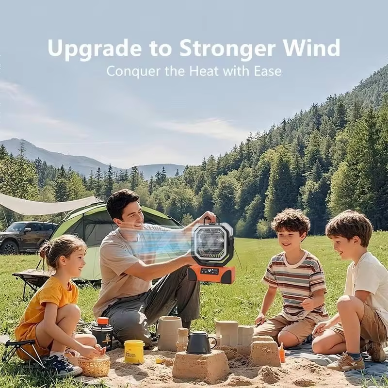 Wholesale Customized Misting Camping Fan 40000mAh Power Bank LED Light Remote for Outdoor Tent RV Wholesale Customized Misting Camping Fan 40000mAh Power Bank LED Light Remote for Outdoor Tent RV