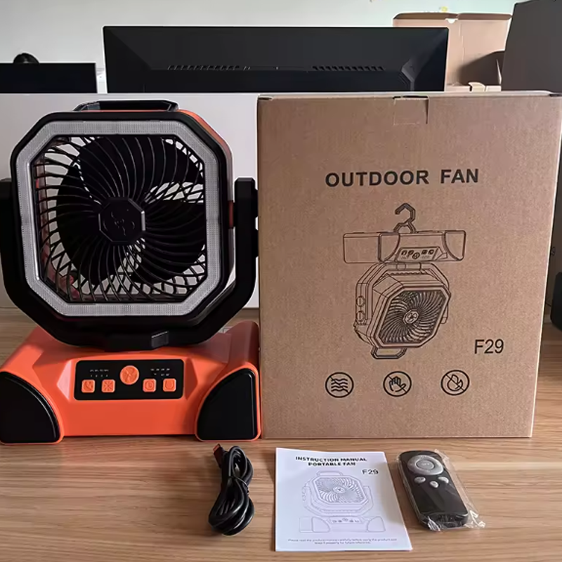 Wholesale Customized Camping Fan 40000mAh LED Light Remote 4 Speed Power Bank for Outdoor Tent RV