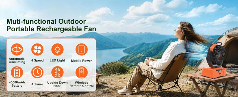 Wholesale Customized Camping Fan 40000mAh LED Light Remote 4 Speed Power Bank for Outdoor Tent RV Wholesale Customized Camping Fan 40000mAh LED Light Remote 4 Speed Power Bank for Outdoor Tent RV