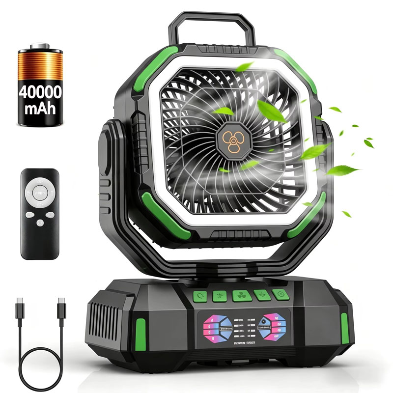 Bulk OEM Camping Fan 40000mAh Dual Motor LED Light Remote Power Bank for Outdoor Tent RV Bulk OEM Camping Fan 40000mAh Dual Motor LED Light Remote Power Bank for Outdoor Tent RV
