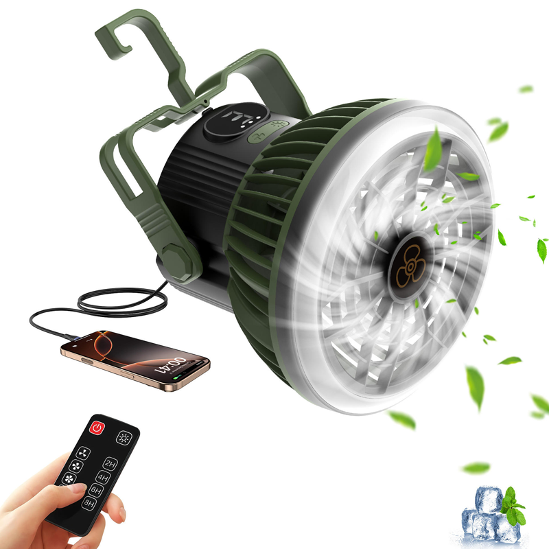 Export Customized Camping Fan 10400mAh LED Ring Light Remote Power Bank for Outdoor Tent RV Export Customized Camping Fan 10400mAh LED Ring Light Remote Power Bank for Outdoor Tent RV